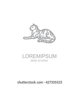Web line icon. Tiger; wild animals