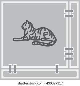 Web line icon. Tiger; wild animals