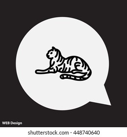 Web line icon. Tiger; wild animals