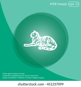 Web line icon. Tiger; wild animals