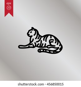 Web line icon. Tiger; wild animals