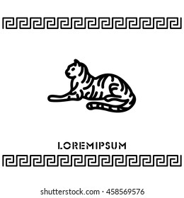 Web line icon. Tiger; wild animals