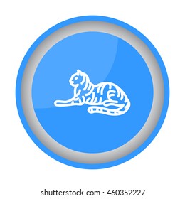 Web line icon. Tiger; wild animals