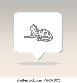 Web line icon. Tiger; wild animals