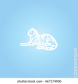 Web line icon. Tiger; wild animals