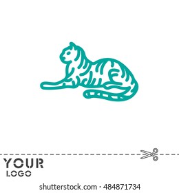 Web line icon. Tiger; wild animals