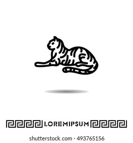 Web line icon. Tiger; wild animals