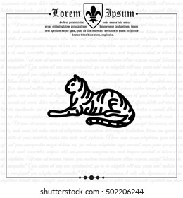 Web line icon. Tiger; wild animals