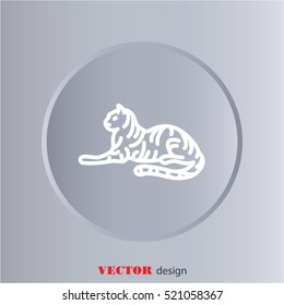 Web line icon. Tiger; wild animals