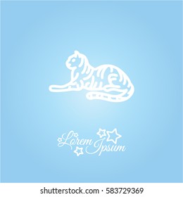 Web line icon. Tiger; wild animals