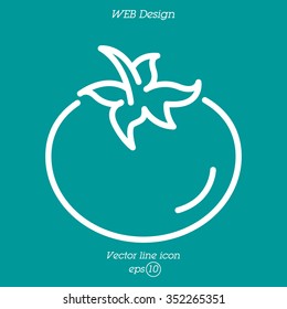 Web line icon. Tomato.