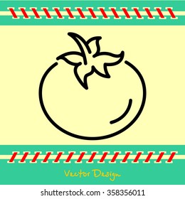 Web line icon. Tomato.