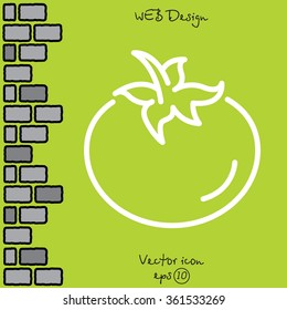 Web line icon. Tomato.