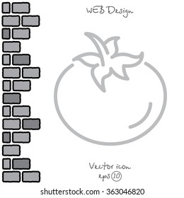 Web line icon. Tomato.