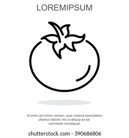 Web line icon. Tomato.