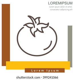 Web line icon. Tomato.