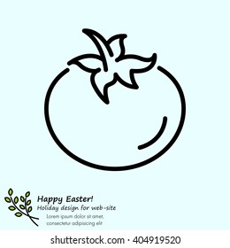 Web line icon. Tomato.