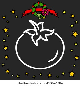 Web line icon. Tomato.
