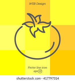 Web line icon. Tomato.