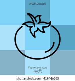 Web line icon. Tomato.
