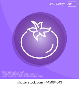 Web line icon. Tomato.