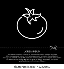 Web line icon. Tomato.