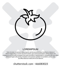 Web line icon. Tomato.