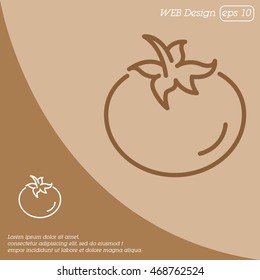 Web line icon. Tomato.