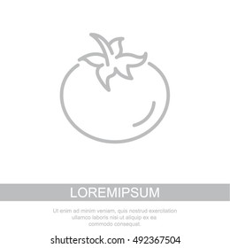Web line icon. Tomato.