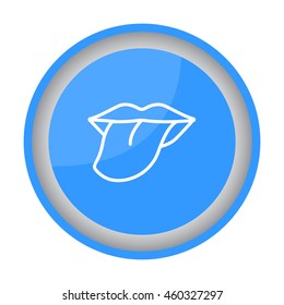 Web line icon. Tongue