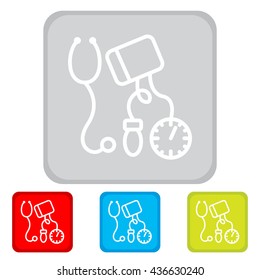 Web line icon. Tonometer.