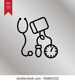 Web line icon. Tonometer.