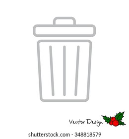 Web line icon. Trash can