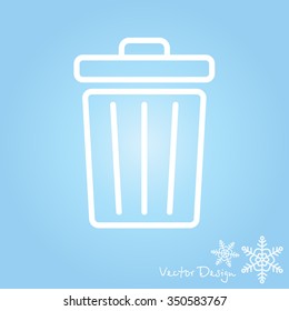 Web line icon. Trash can