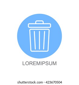 Web line icon. Trash can