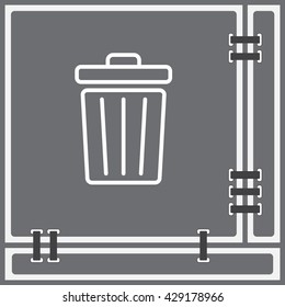 Web line icon. Trash can