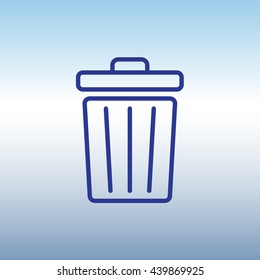 Web line icon. Trash can