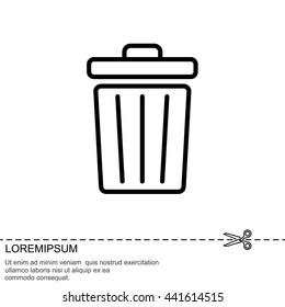Web line icon. Trash can