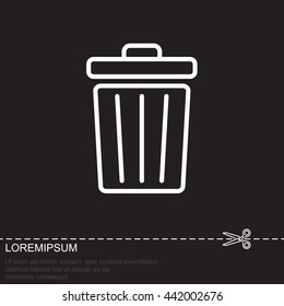 Web line icon. Trash can