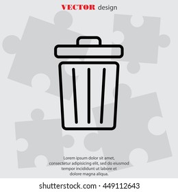 Web line icon. Trash can