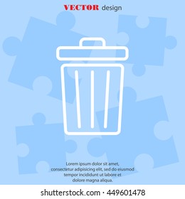 Web line icon. Trash can