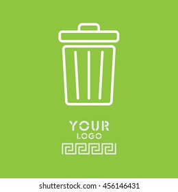 Web line icon. Trash can