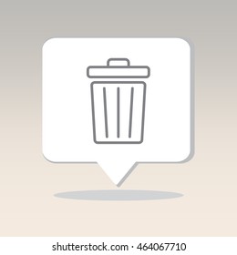 Web line icon. Trash can