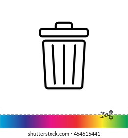 Web line icon. Trash can