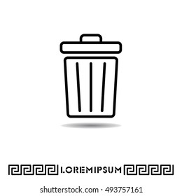 Web line icon. Trash can