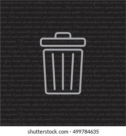 Web line icon. Trash can