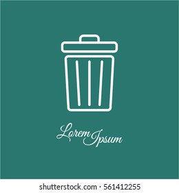 Web line icon. Trash can