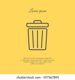 Web line icon. Trash can
