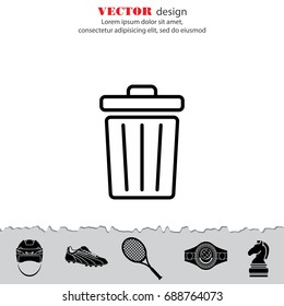 Web line icon. Trash can