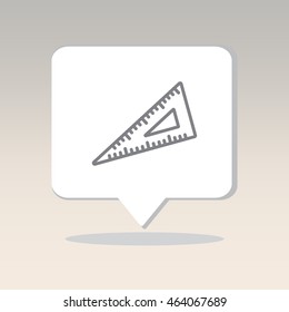 Web line icon. Triangle ruler
